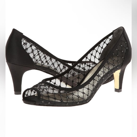 Adrianna Papell Women's Jamie Dress Pump | Black Saba Mesh | Sz 7.5 | NEW!!🖤👠 - Picture 1 of 9